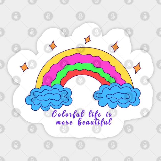 Rainbow Sticker by Konan Romanoff Art